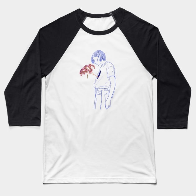 Wallflower Baseball T-Shirt by Elesq